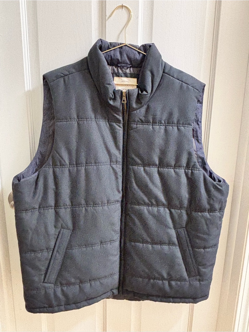 This Weatherproof Vintage men's vest quilted puffer, xxl navy blue NWOT